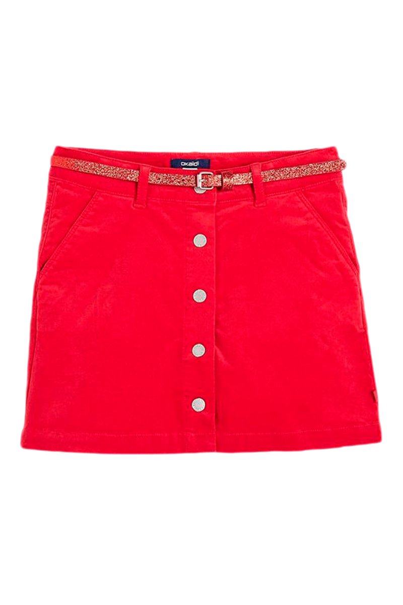 Jupe en velours Rouge