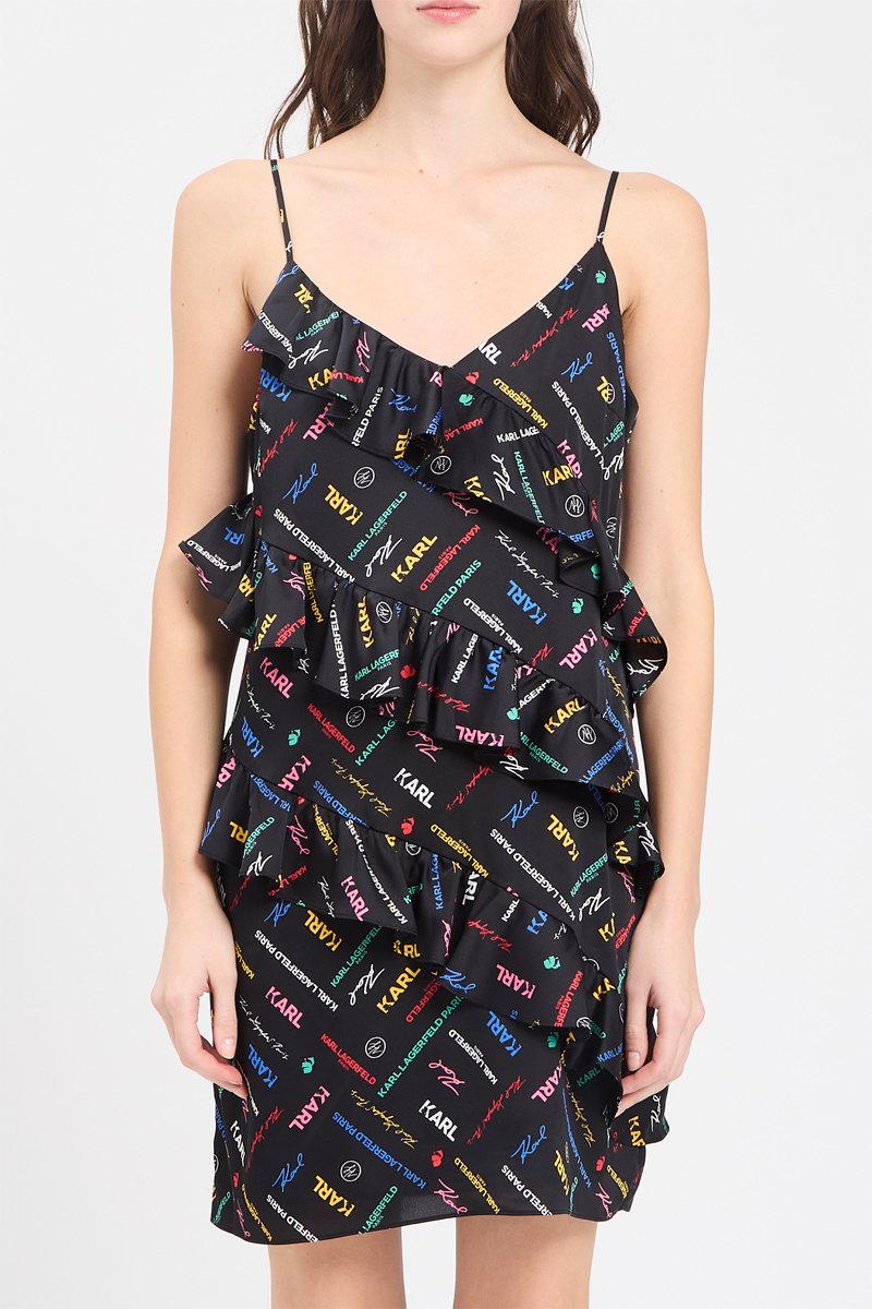 Robe volantée - Noir