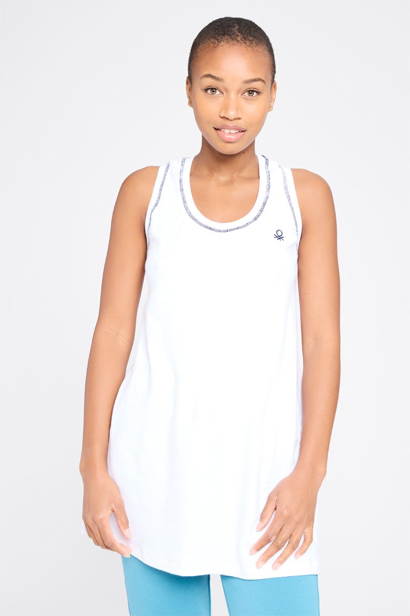 Débardeur Blanc et bleu