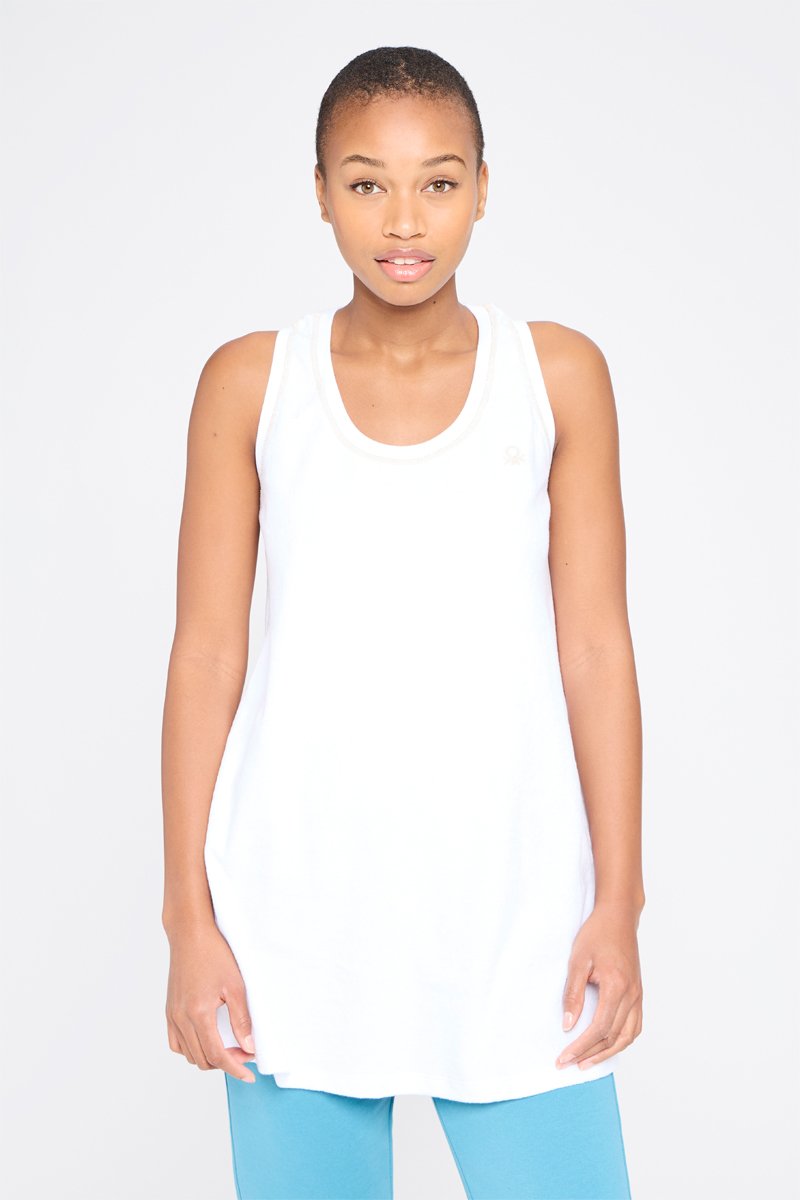 Débardeur Blanc et beige