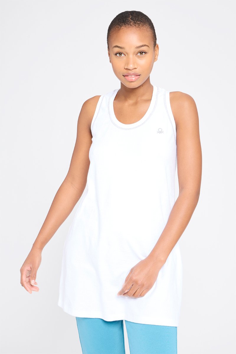 Débardeur Blanc et gris clair