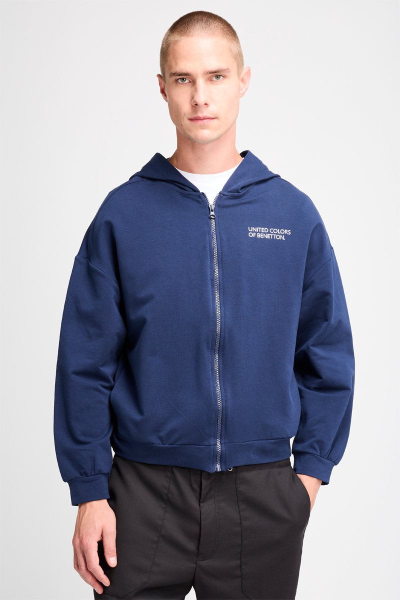 Sweat à capuche Bleu marine