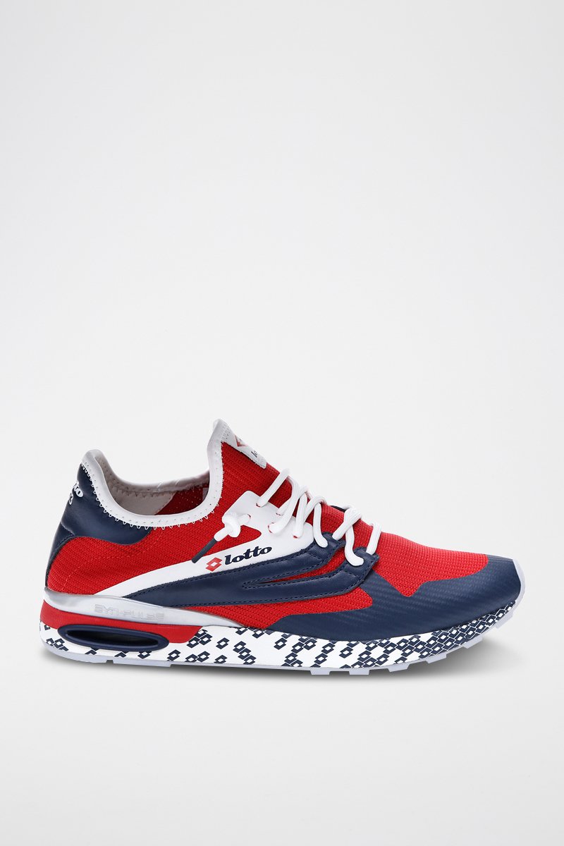 Baskets en cuir Athletica Run Light - Bleu et rouge