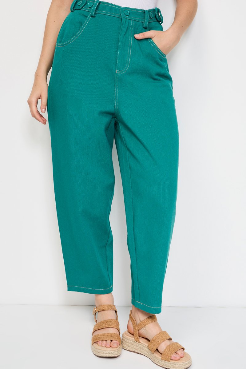 Pantalon - Vert émeraude - 100% coton
