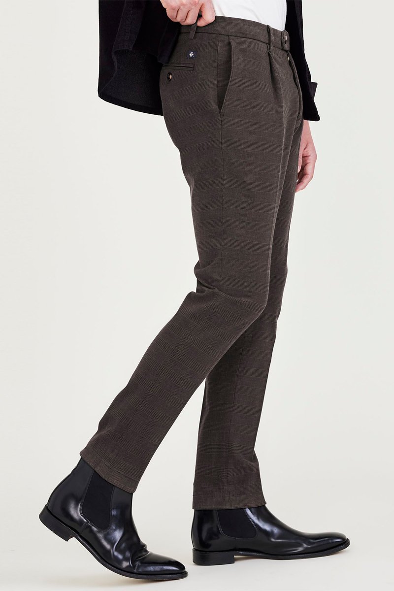 Pantalon slim Marron