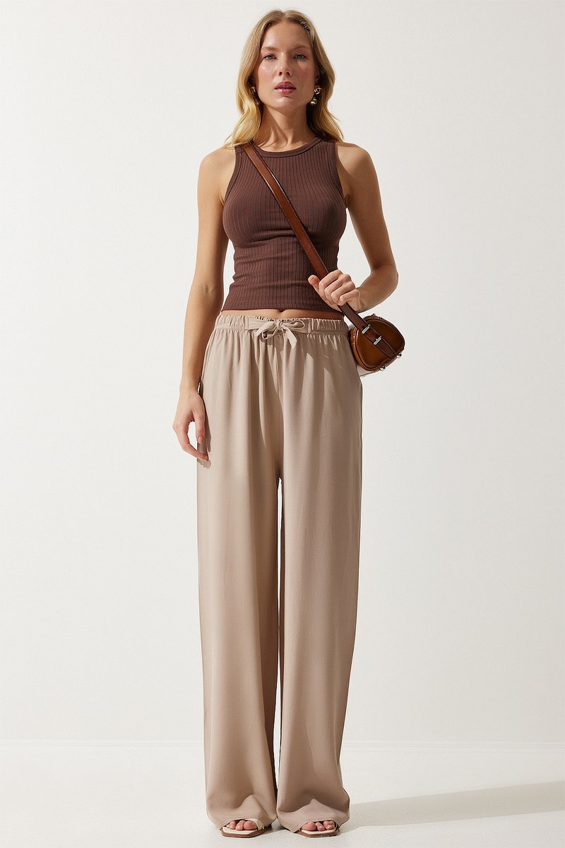 Pantalon palazzo - Beige