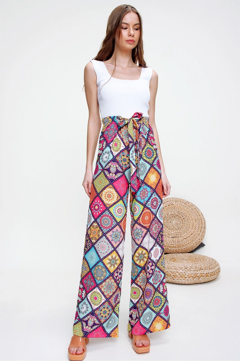 Pantalon - Fuchsia et noir