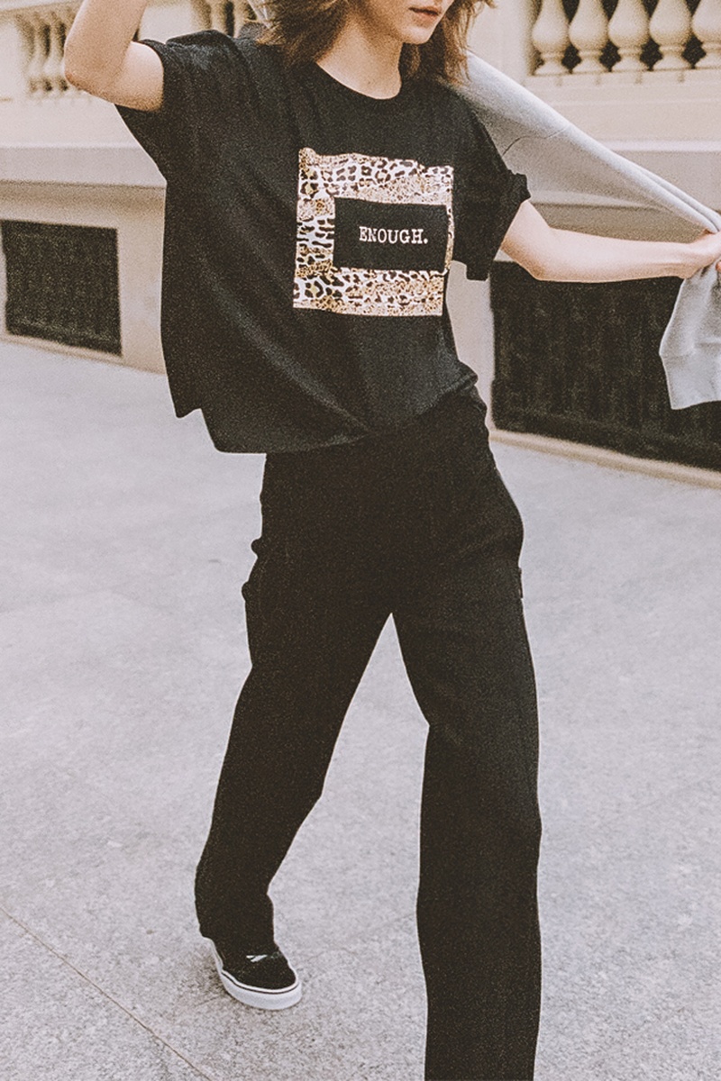 Pantalon flare taille haute - Noir