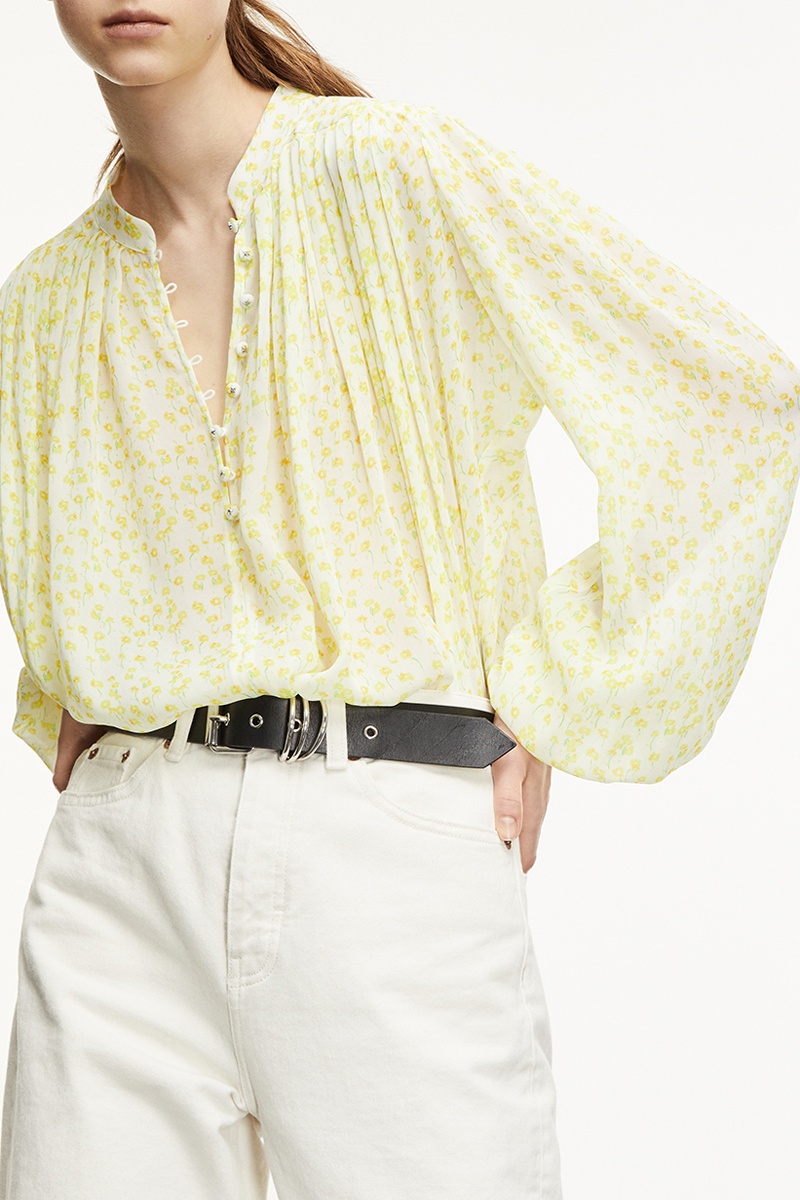 Top - Jaune et blanc