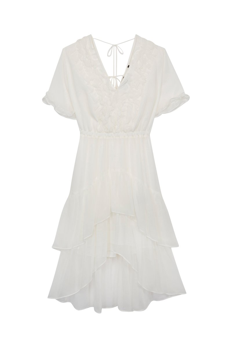 Robe volantée - Ecru