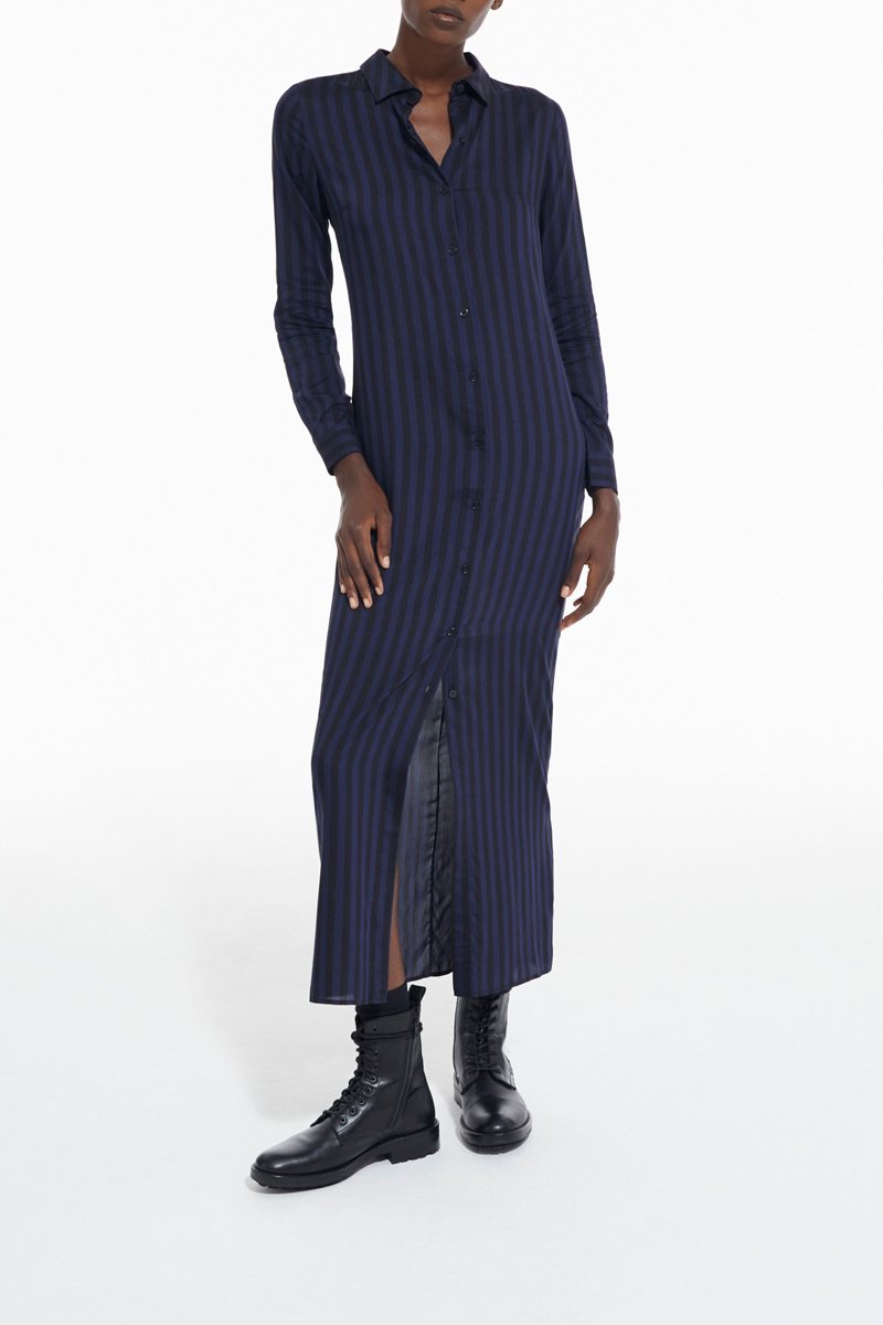 Robe chemise - Bleu marine