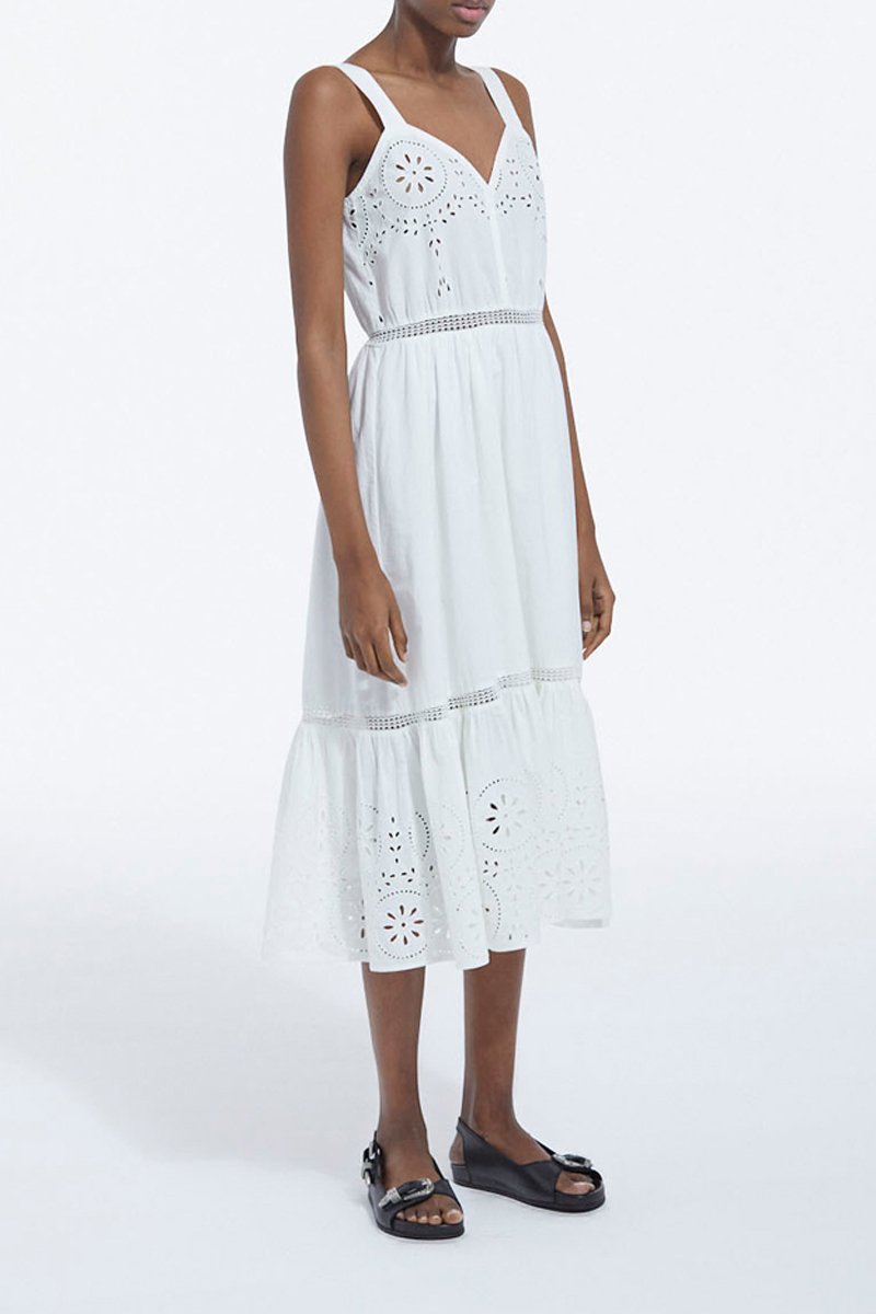 Robe midi - Blanc
