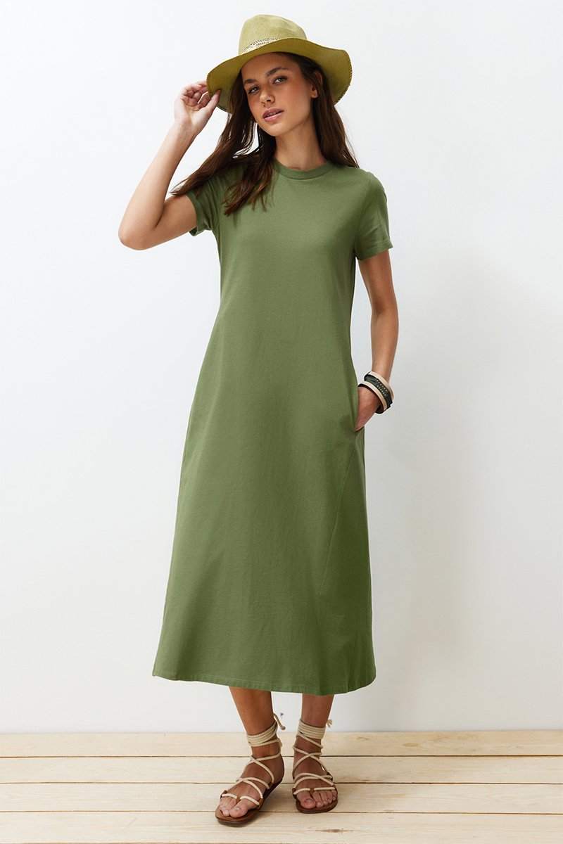 Robe midi - Vert