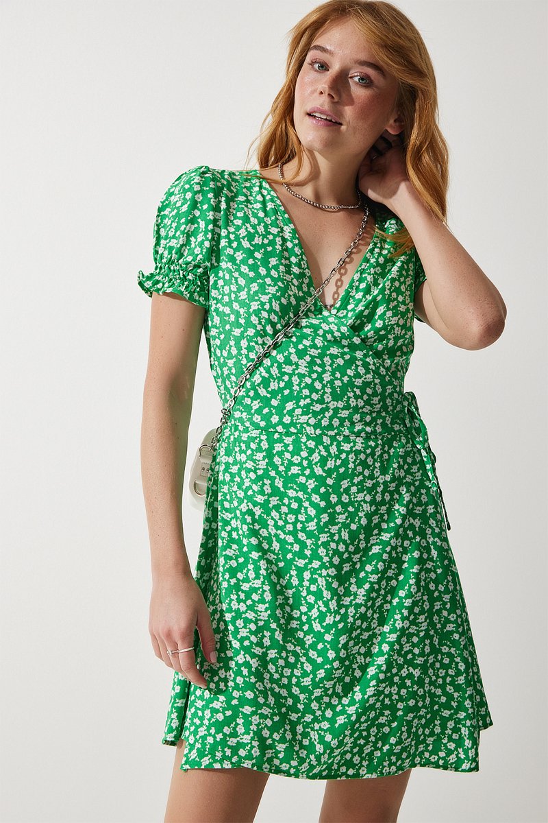 Robe portefeuille - Vert