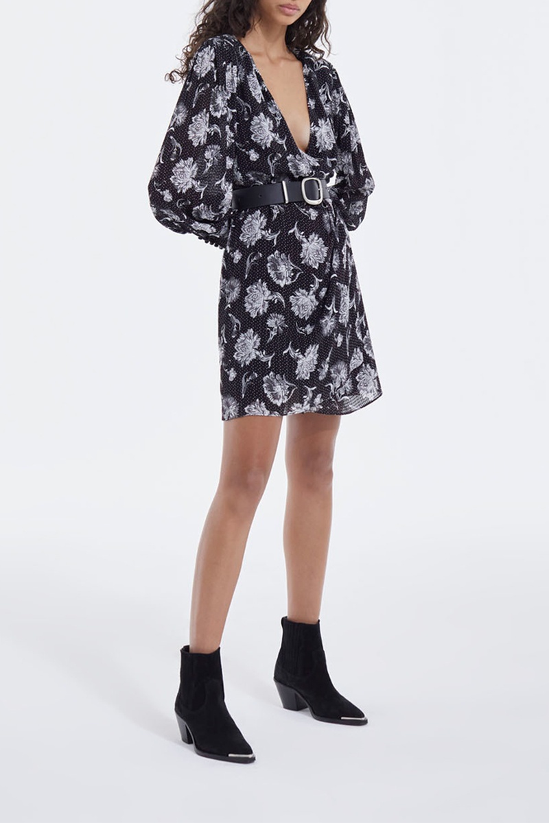 Robe portefeuille - Noir