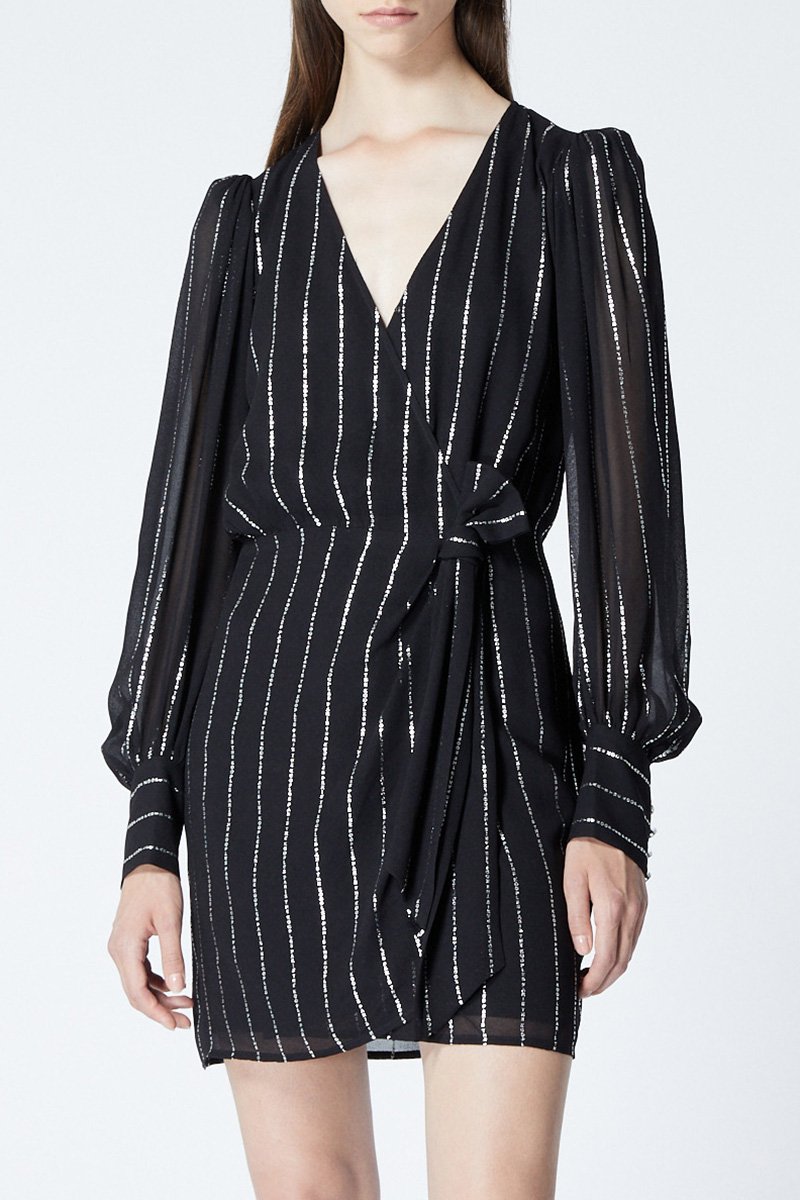 Robe portefeuille - Noir