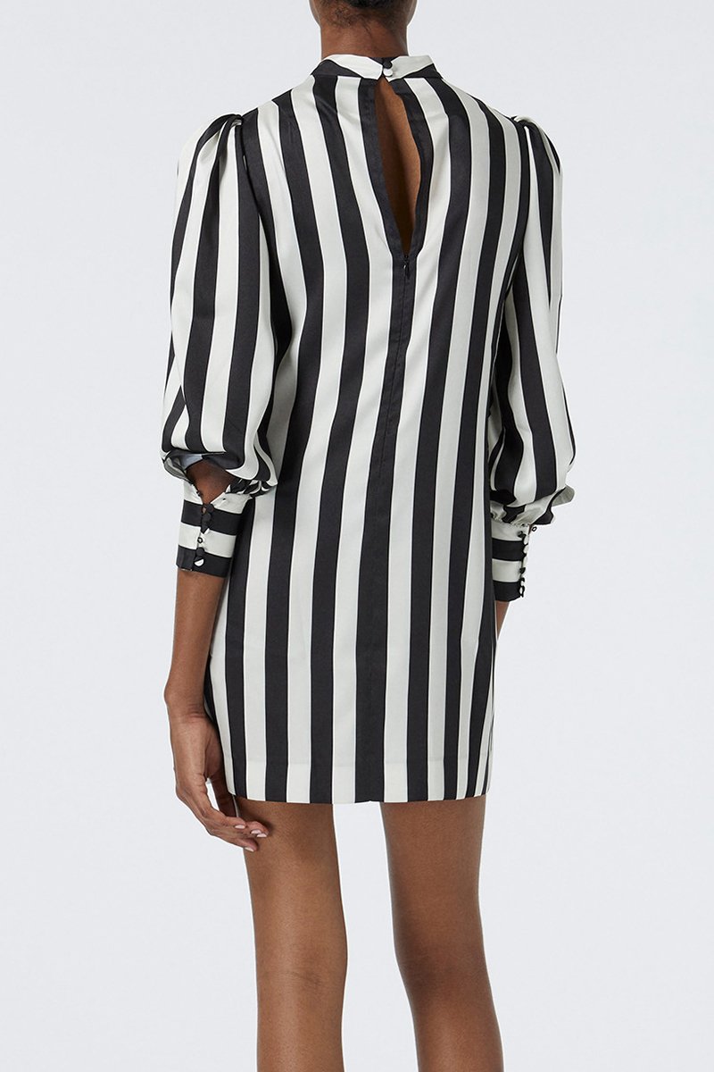 Robe droite - Noir et blanc