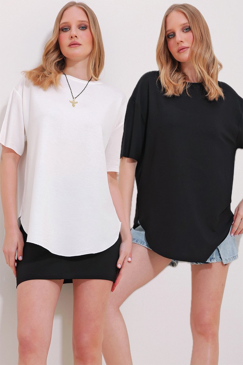 2 t-shirts oversize - Blanc