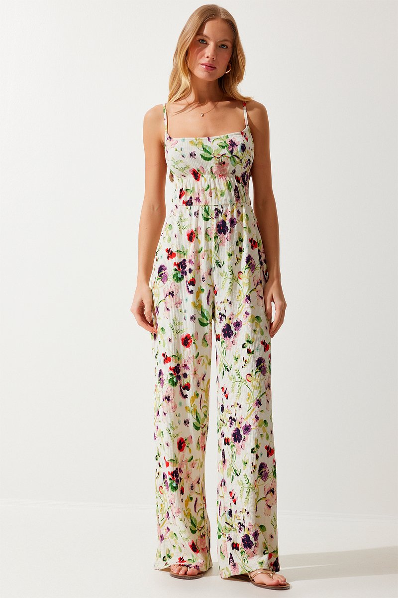 Combinaison - Ecru et vert