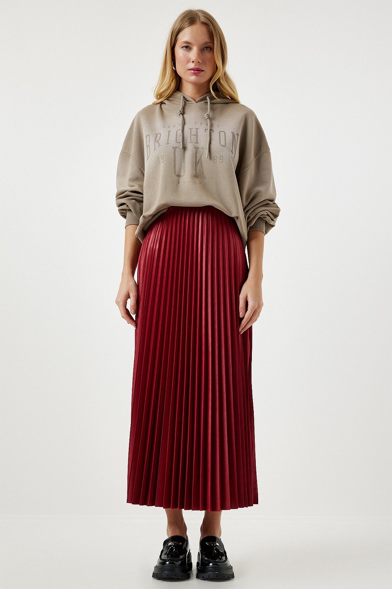 Jupe plissée - Rouge