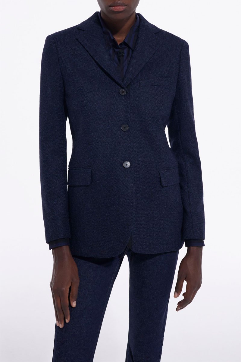 Blazer en laine - Bleu marine