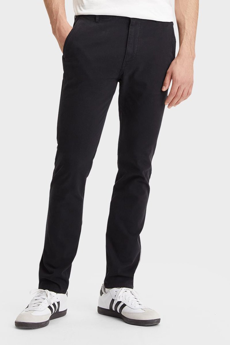 Chino skinny en coton biologique - Noir