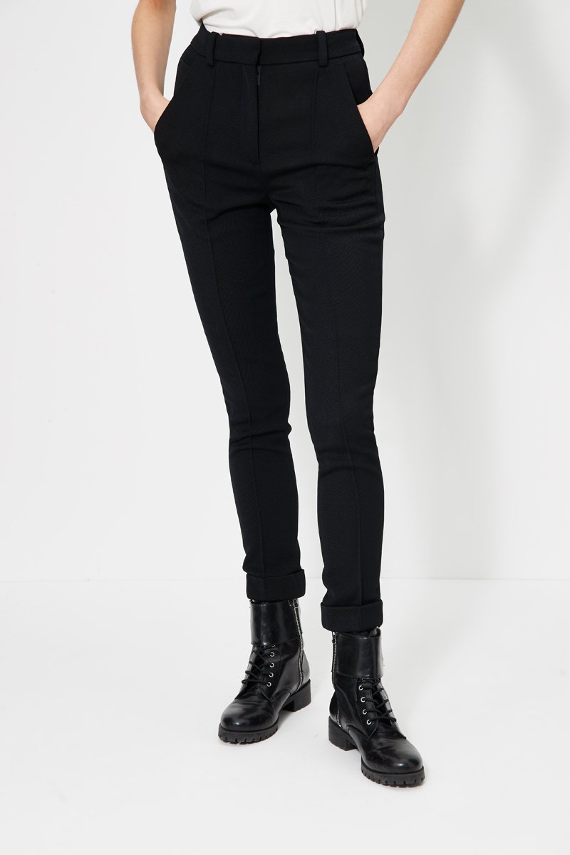 Pantalon slim en laine - Noir