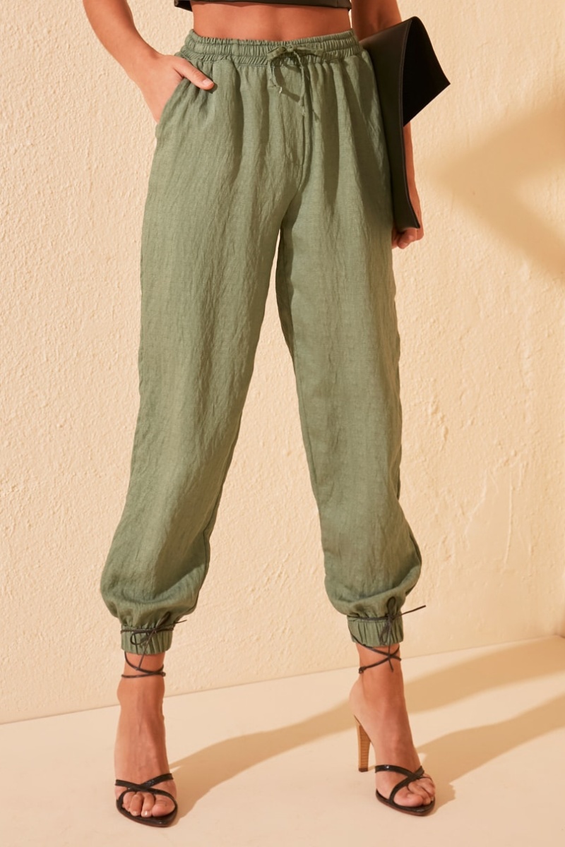 Jogging taille haute - Vert