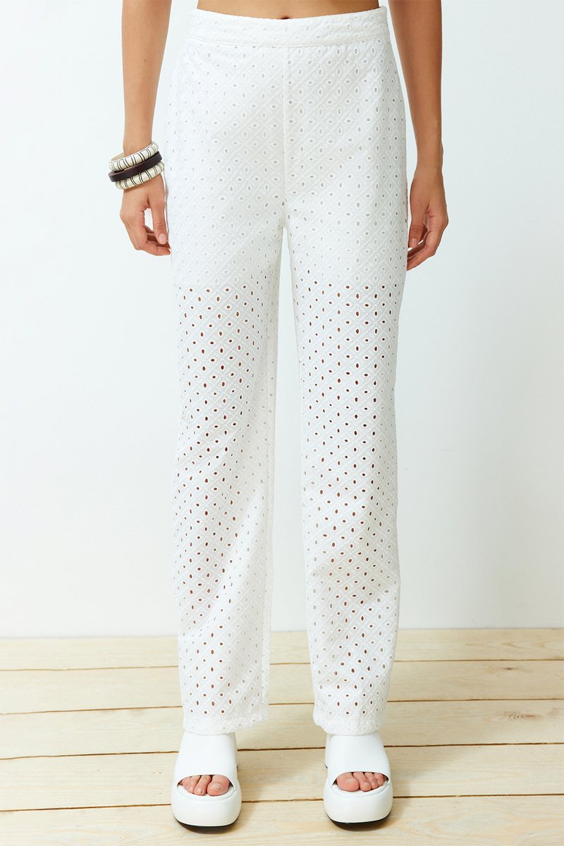 Pantalon droit - Blanc
