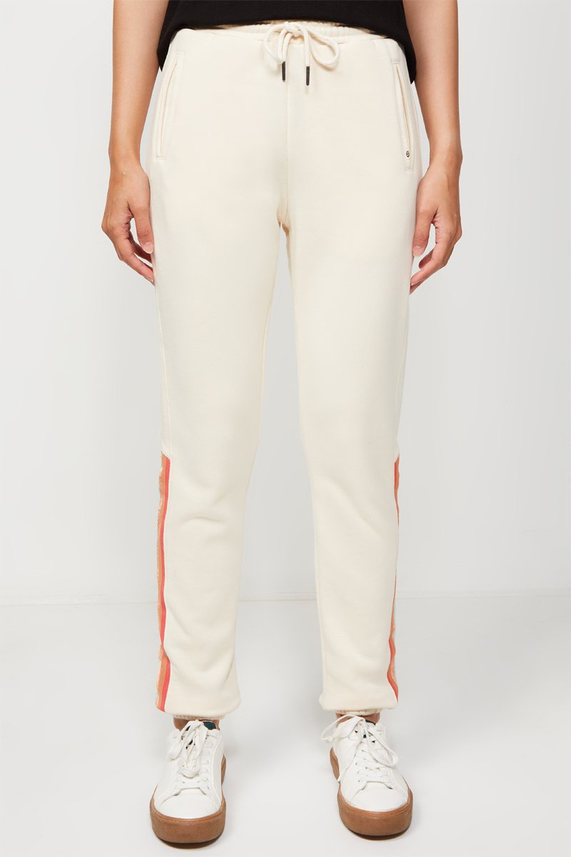 Jogging Striped Blanc cassé et rose