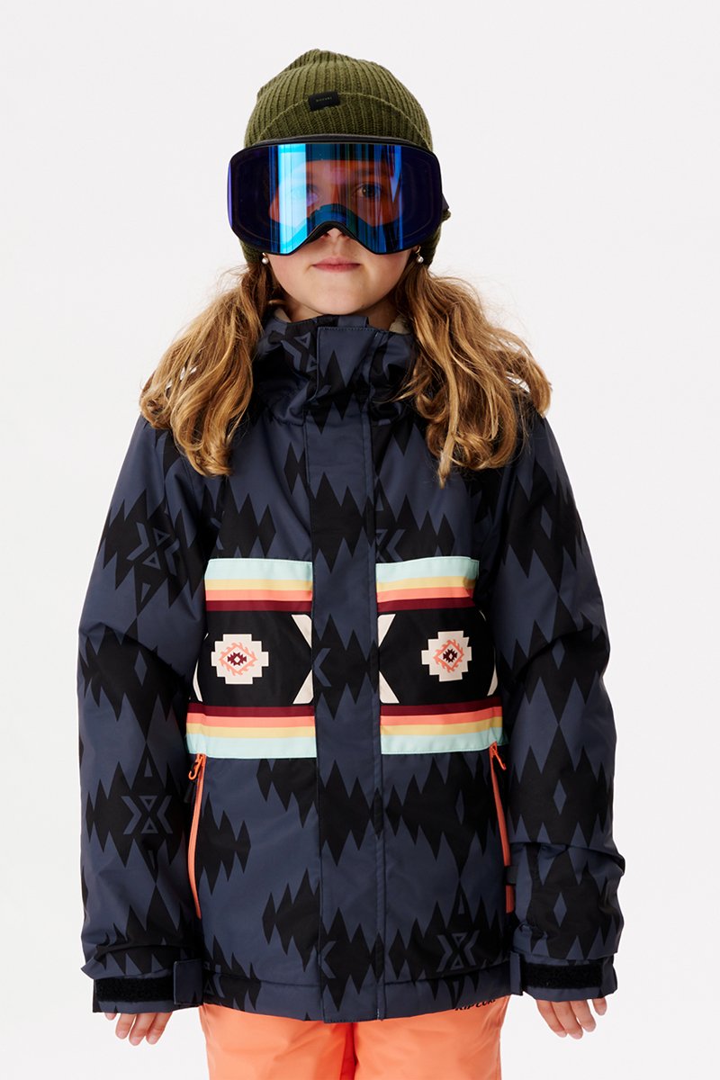 Manteau de ski Olly Noir et bleu