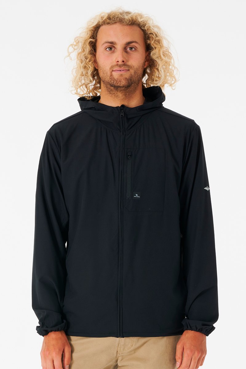 Coupe-vent à capuche Vaporcool Pivot Spray - Noir