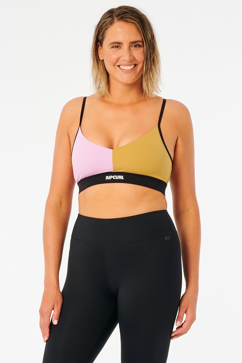 Brassière Mirage Run Swim Surf Olive et rose