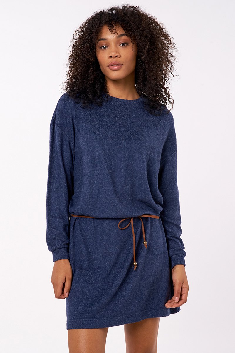 Robe droite Cosy Bleu marine chiné