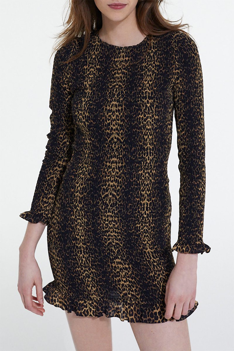 Robe fourreau - Noir et camel