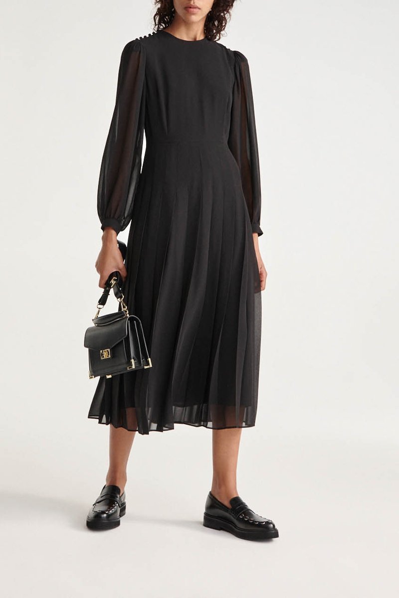 Robe plissée - Noir