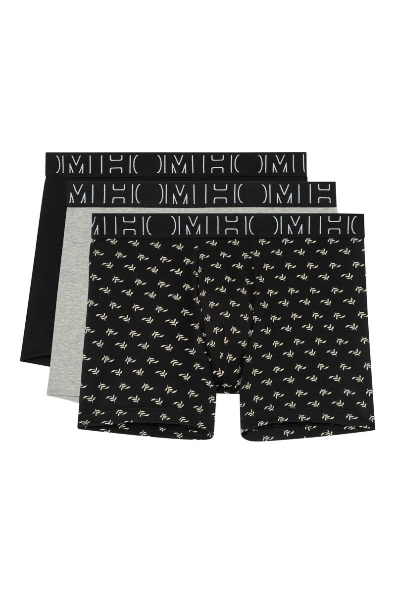 3 boxers - Noir et gris