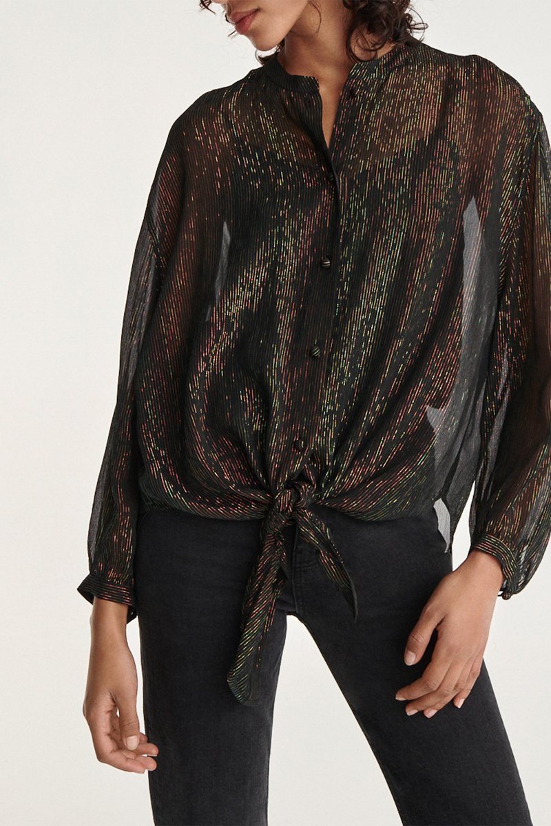 Chemise en soie - Noir