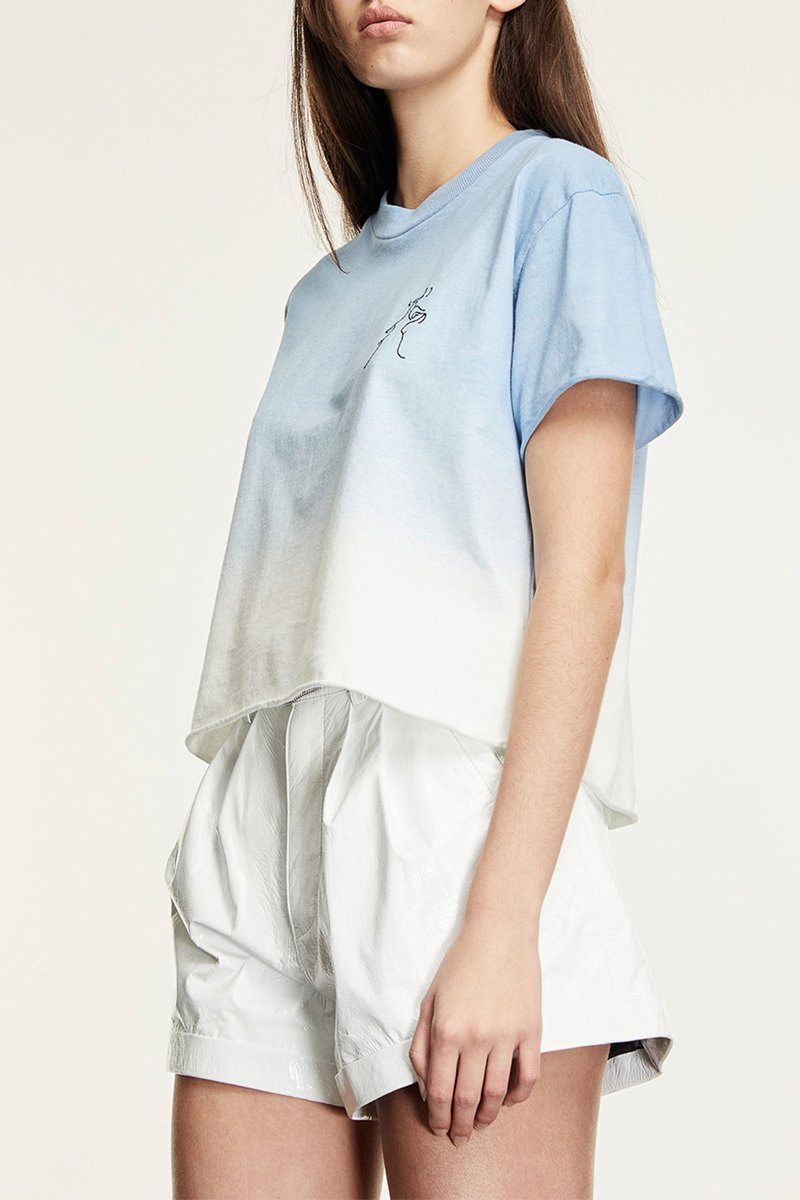 T-shirt dip and dye - Ciel et écru