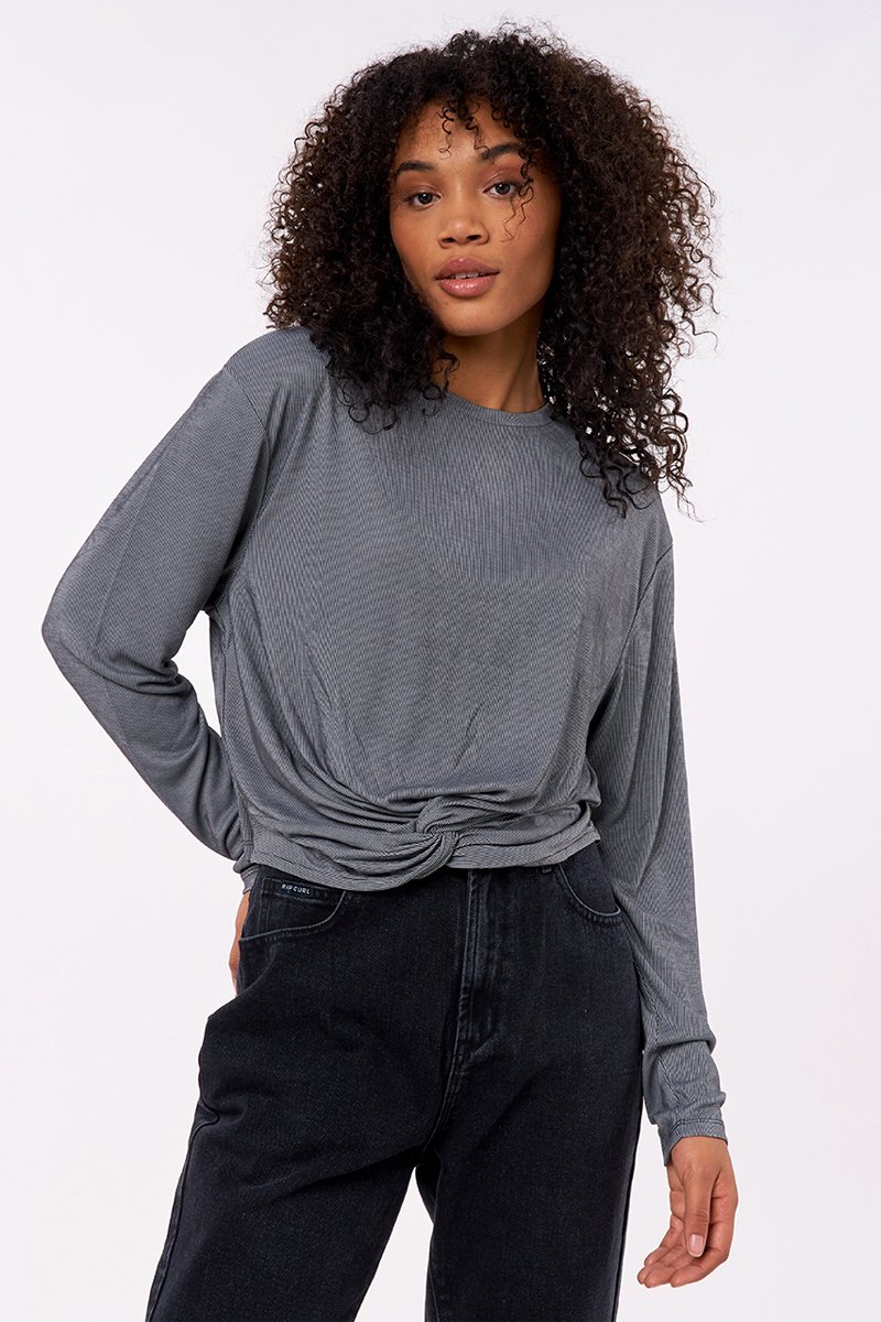 T-shirt Soft Rib Gris foncé