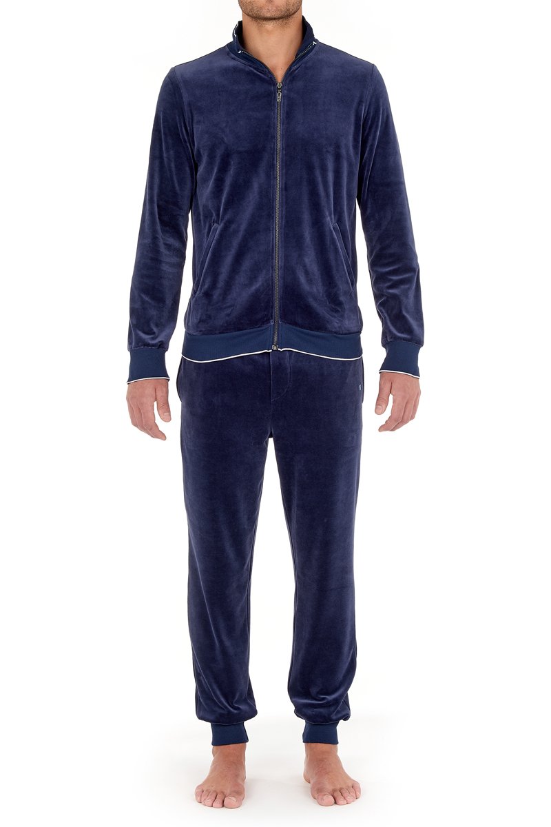 Sweat en velours - Bleu