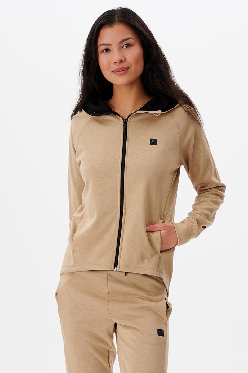 Sweat à capuche Anti Series Flux II Camel