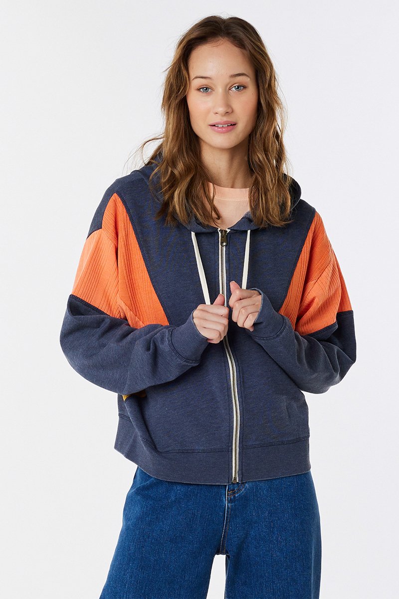 Sweat Melting Waves Bleu marine et orange