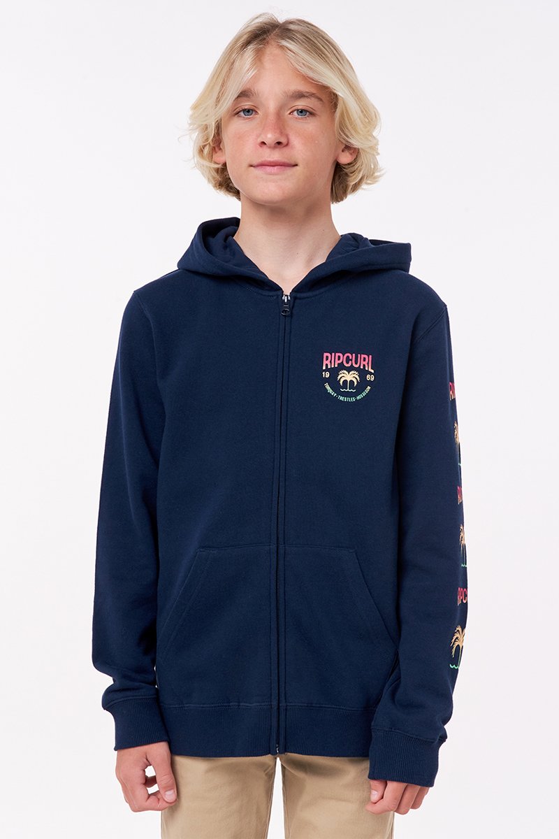 Sweat à capuche Desti Zip Bleu nuit