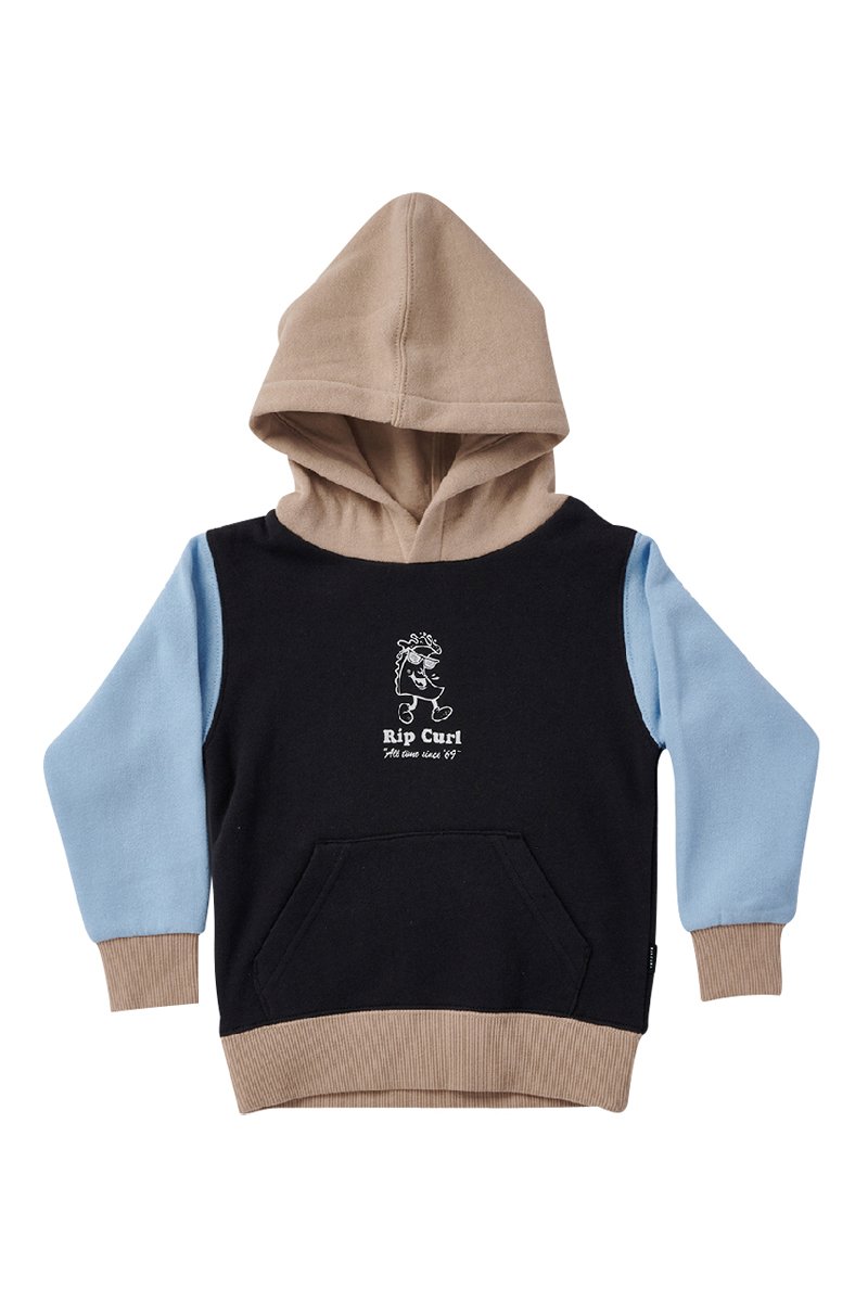 Sweat à capuche Micro WAaves Noir et bleu