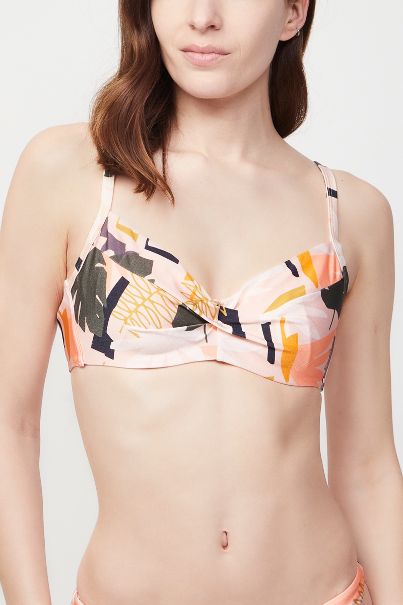 Haut de maillot Tahiti - Rose et vert - Fémilet