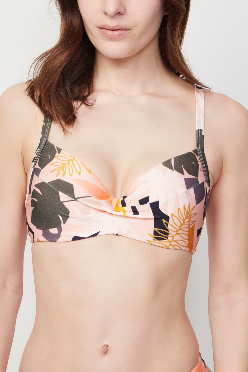 Haut de maillot coques Tahiti - Rose et vert - Fémilet