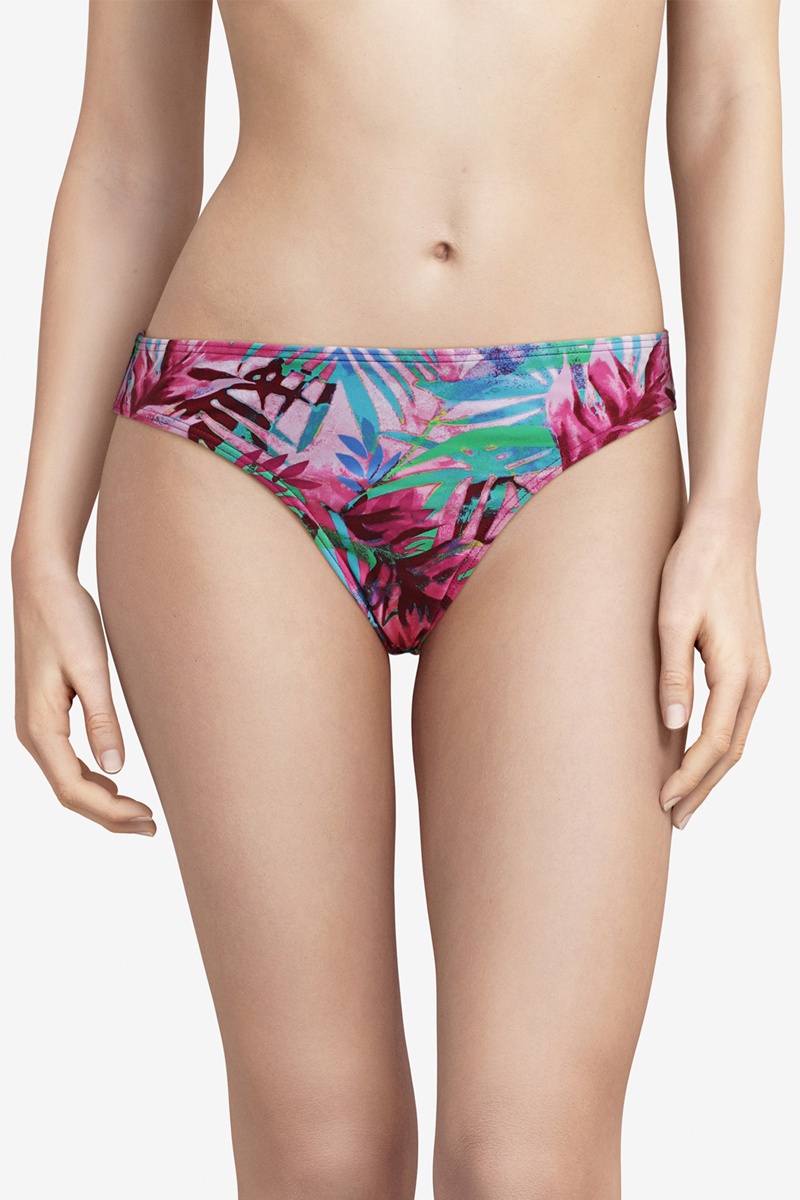 Bas de maillot Antigua - Turquoise et fuchsia - Fémilet