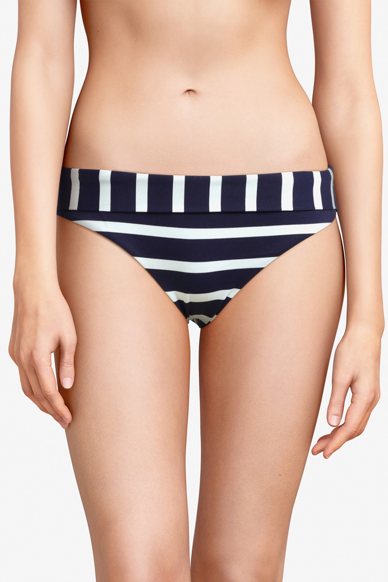 Bas de maillot rayé Indiana - Bleu marine et blanc - Fémilet