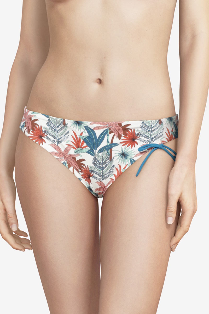 Bas de maillot Bay - Ecru et bleu pétrole - Chantelle